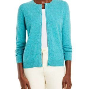 NWOT Eddie Bauer Seafoam Blue Button Front Cardigan Sweater